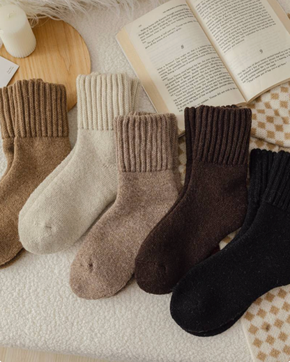 The Knitted Fleece Socks - 5 Pairs Pack