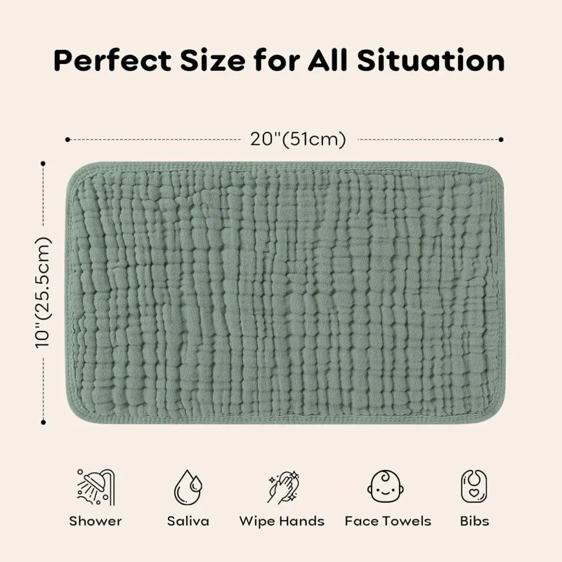 The Muslin Burp Cloths - 100% Muslin Cotton